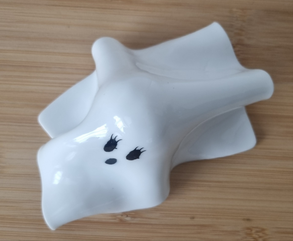 Fused glass 'windswept ghost'.