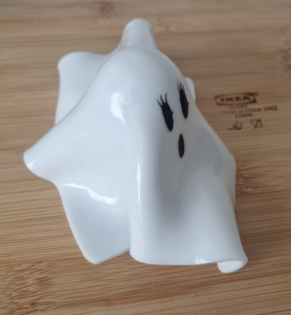 Fused glass 'windswept ghost'.