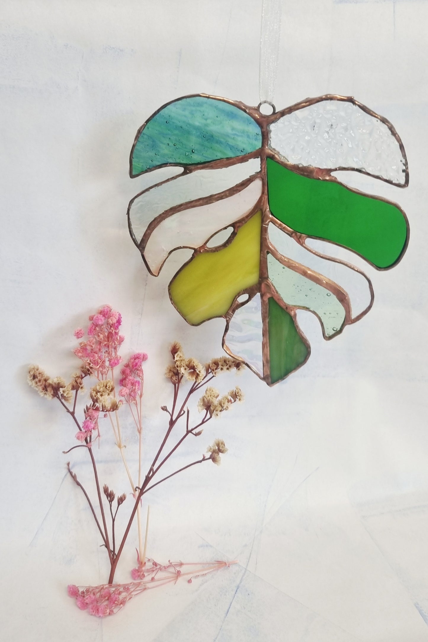Stained glass monstera