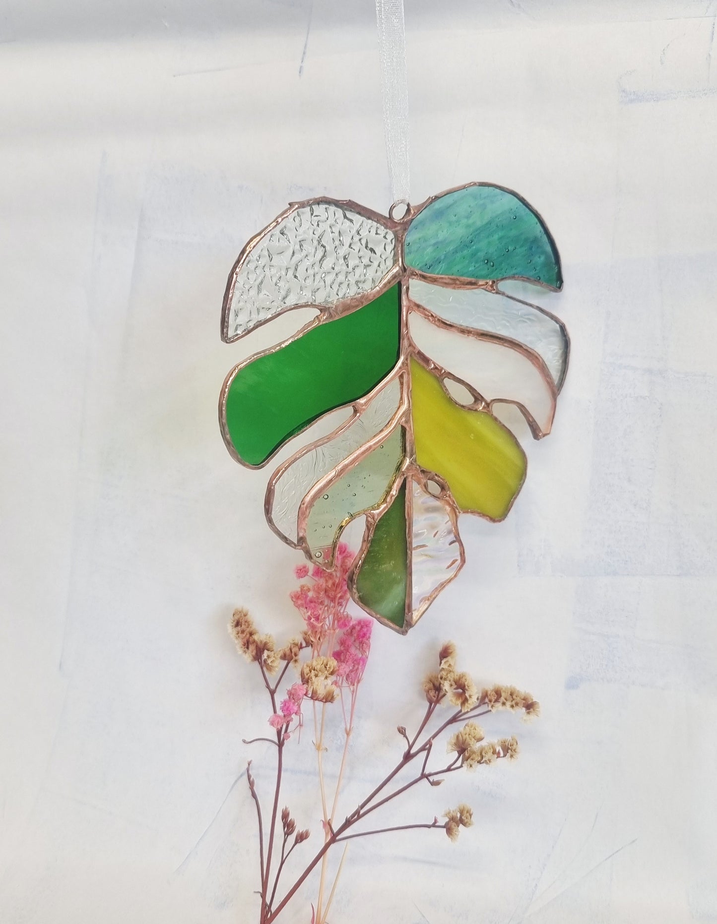 Stained glass monstera