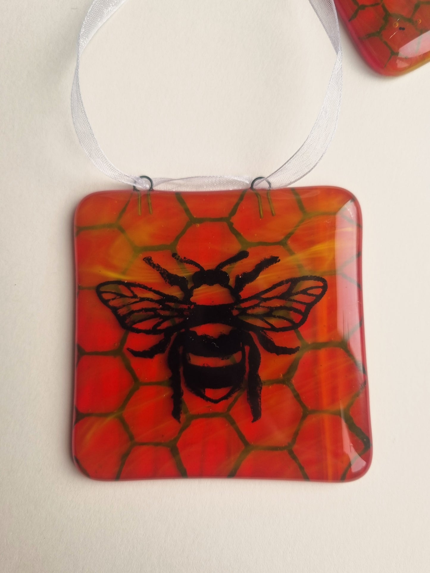 Fused glass bee