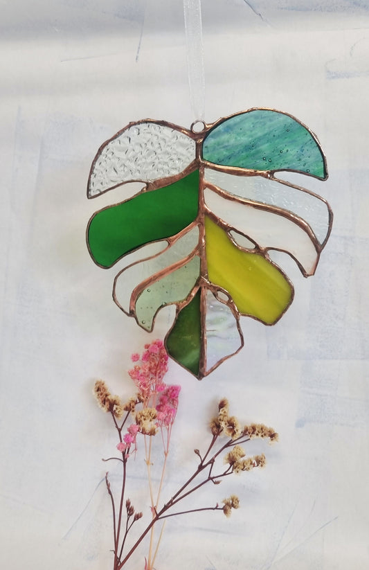 Stained glass monstera