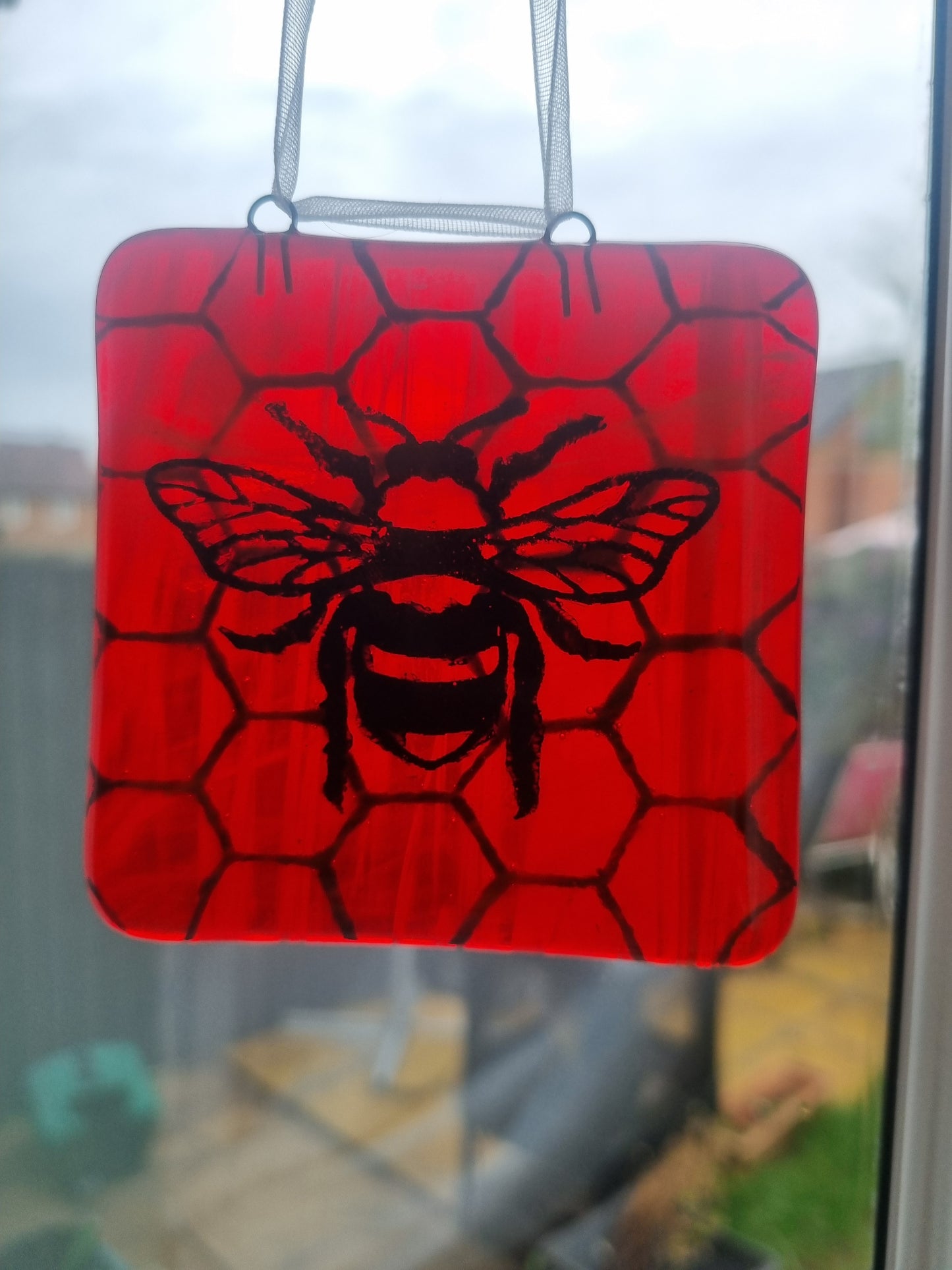 Fused glass bee
